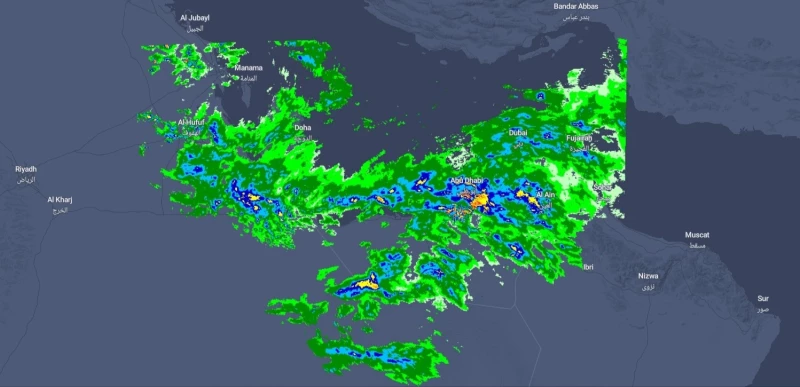 تحذير عاجل : هيئة الأرصاد الجوية في الأمارات تحذر من منخفض جوى خطير يسبب مخاطر متعددة أمطار غزيرة في هذه المناطق ابتداء من اليوم حتى هذا الموعد